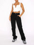 'Wisteria' High Waisted Cargo Pants - Celes Fashion